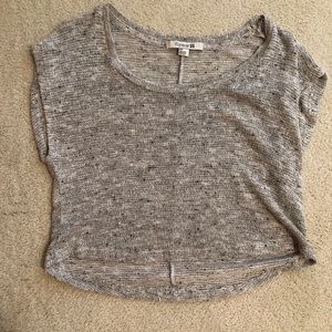 Heather grey crop sweater
